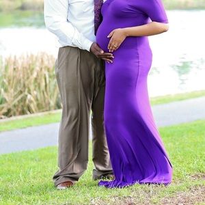 Purple Maternity Dress